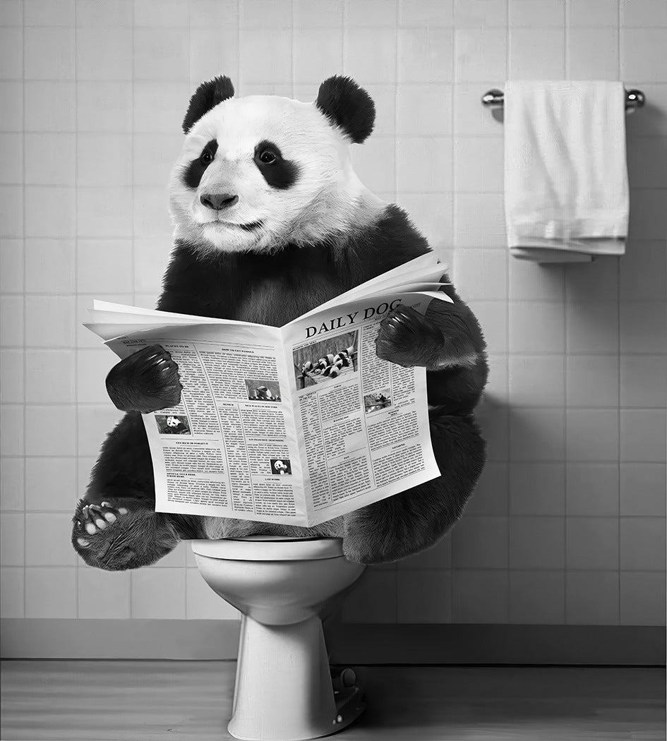 Cute Funny Animal Poster For Bathroom Wall