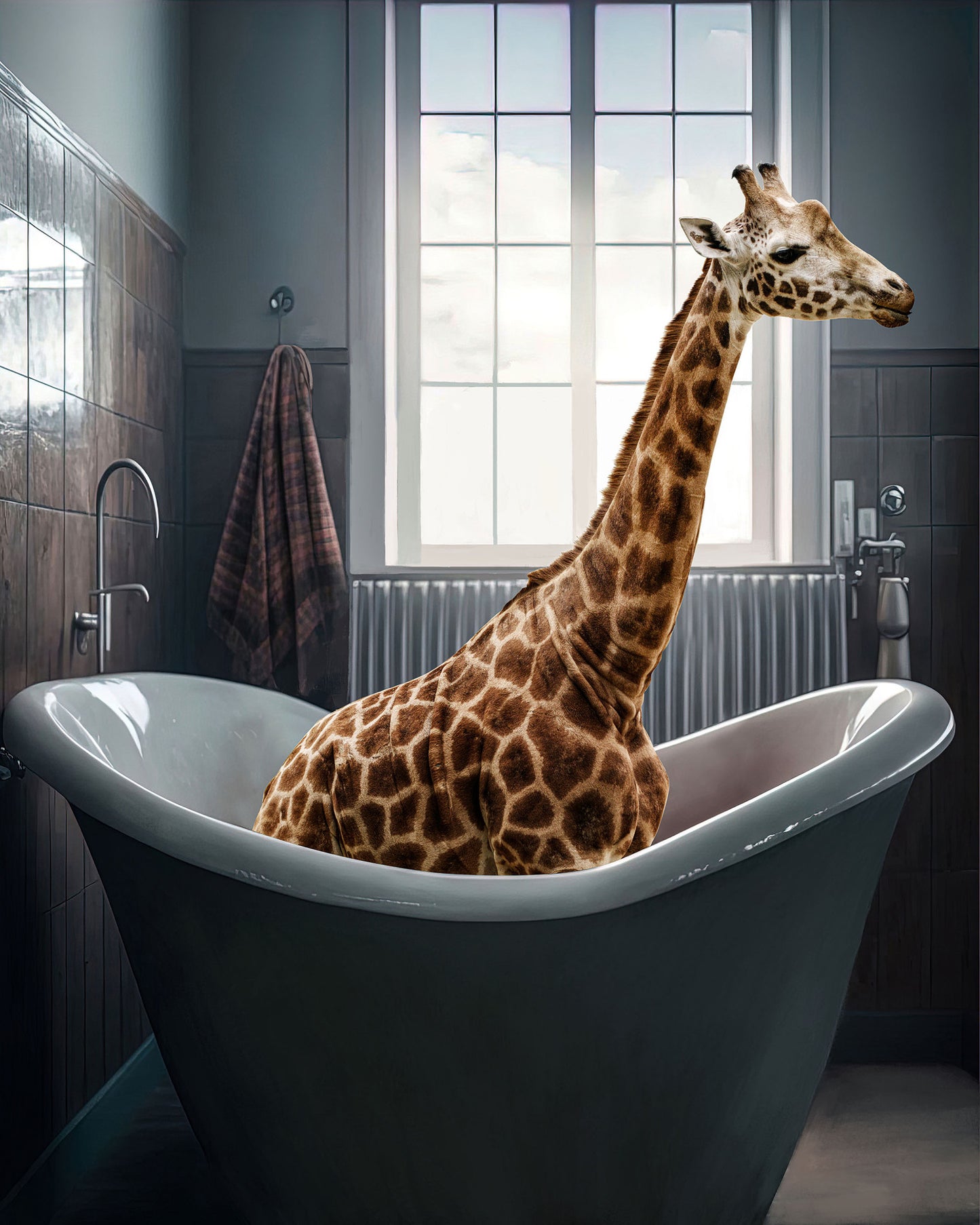 Cute Funny Animal Poster For Bathroom Wall