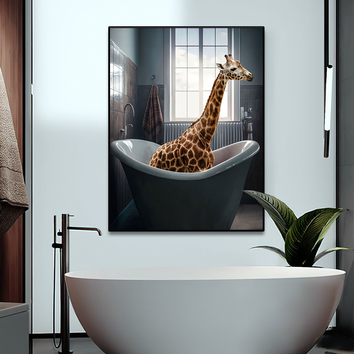 Cute Funny Animal Poster For Bathroom Wall