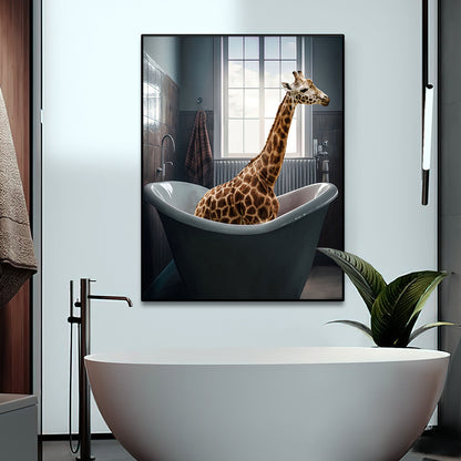 Cute Funny Animal Poster For Bathroom Wall