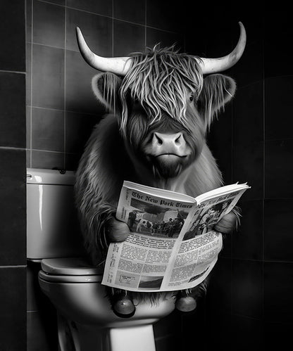 Cute Funny Animal Poster For Bathroom Wall