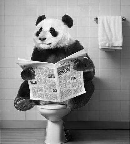 Cute Funny Animal Poster For Bathroom Wall