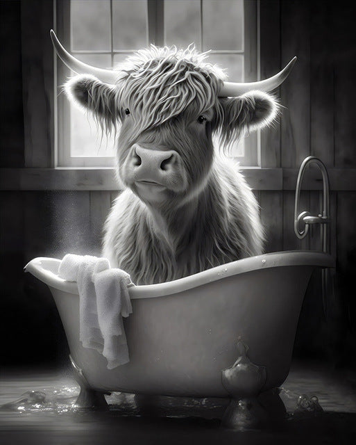 Cute Funny Animal Poster For Bathroom Wall