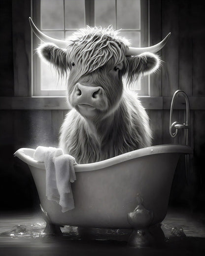 Cute Funny Animal Poster For Bathroom Wall