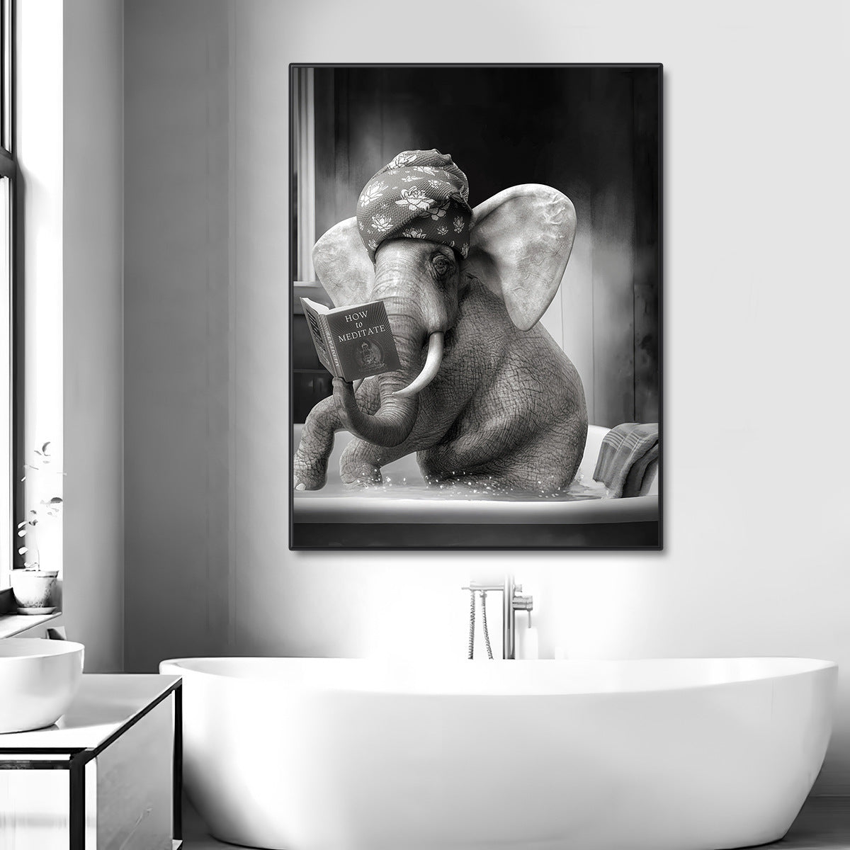 Cute Funny Animal Poster For Bathroom Wall
