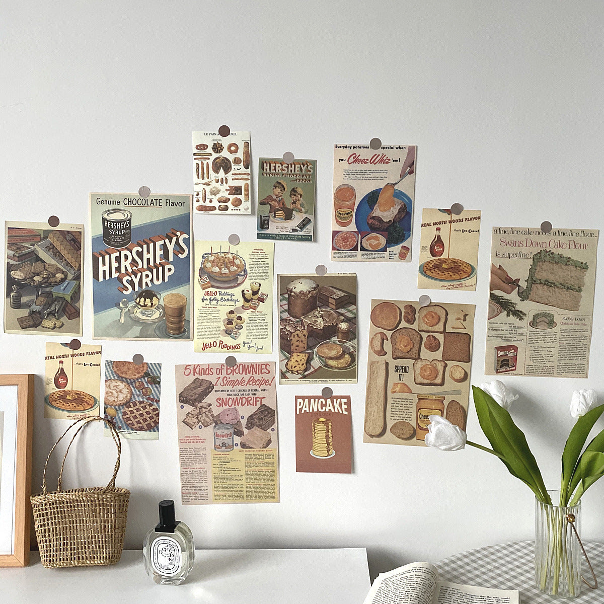 Ins Retro Poster Food Bread Background Wall
