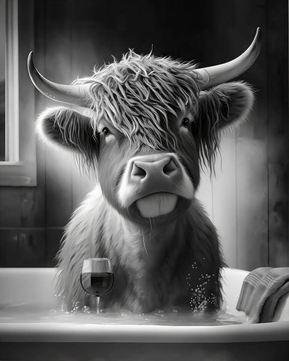 Cute Funny Animal Poster For Bathroom Wall