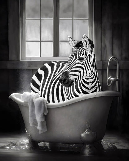 Cute Funny Animal Poster For Bathroom Wall