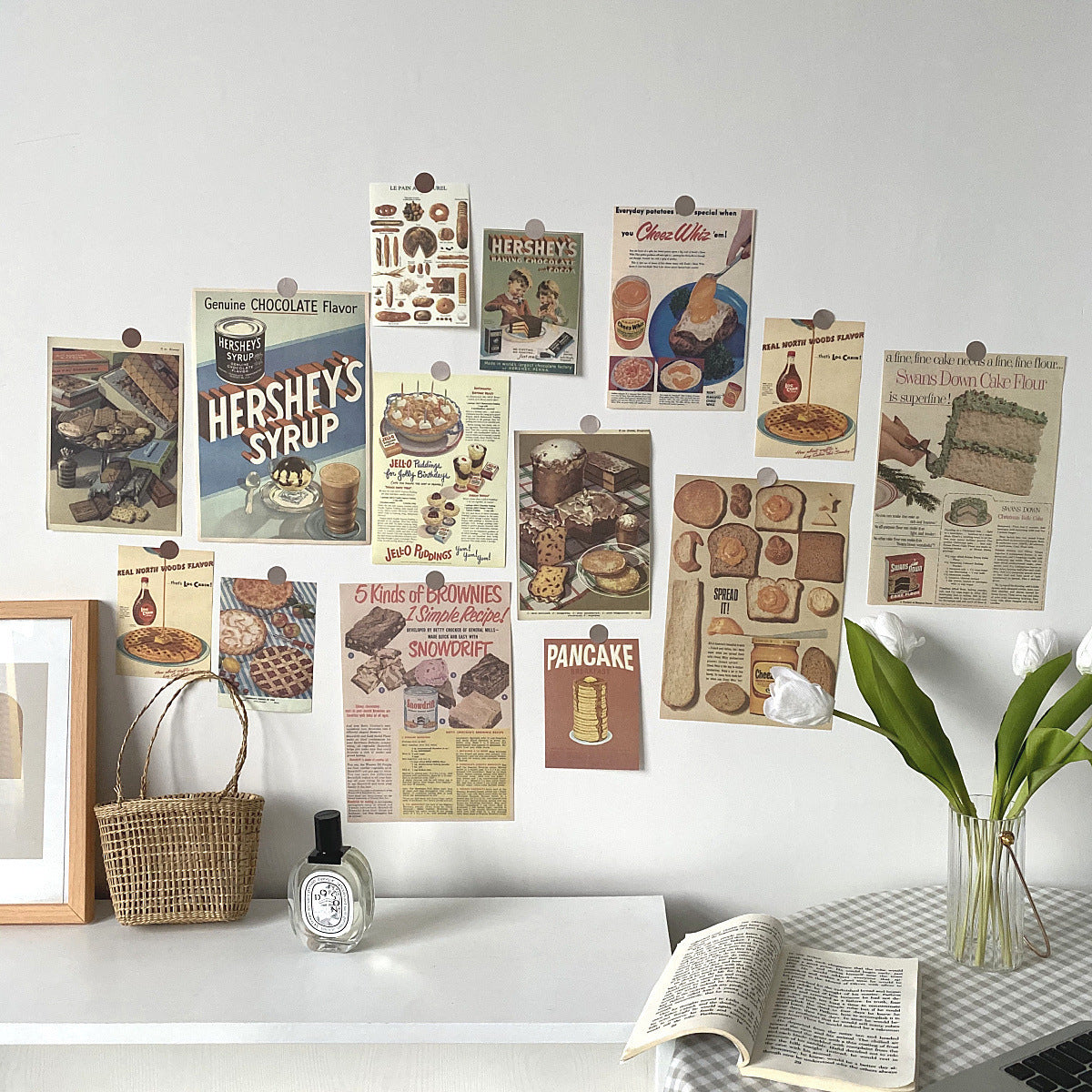 Ins Retro Poster Food Bread Background Wall
