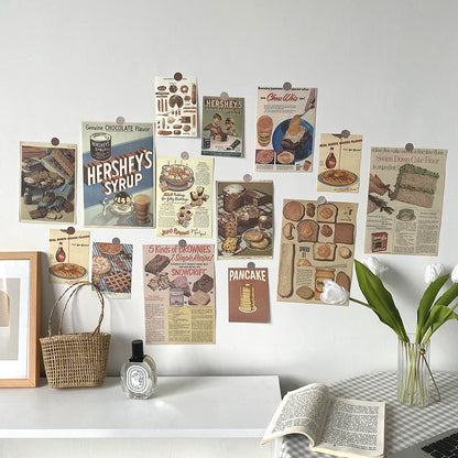 Ins Retro Poster Food Bread Background Wall