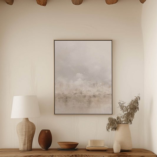Samiredo Cottagecore Canvas Art – Neutral Rustic Scene