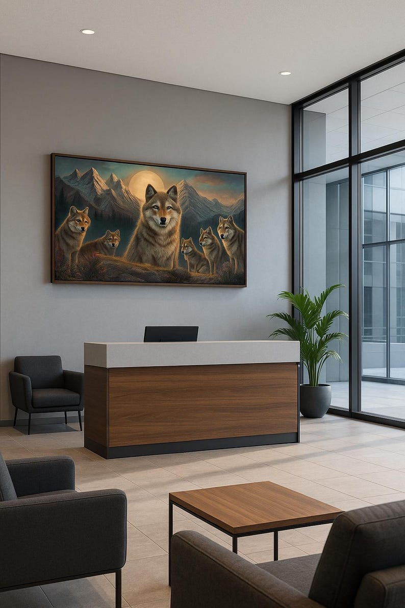 Samiredo Wolf Canvas Art – Oil Painting Print, Animal Lover Gift, Wall Decor Wolf