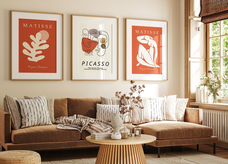 Samiredo Matisse & Picasso Print Set of 3 – Modern Gallery Wall Art, Museum Posters