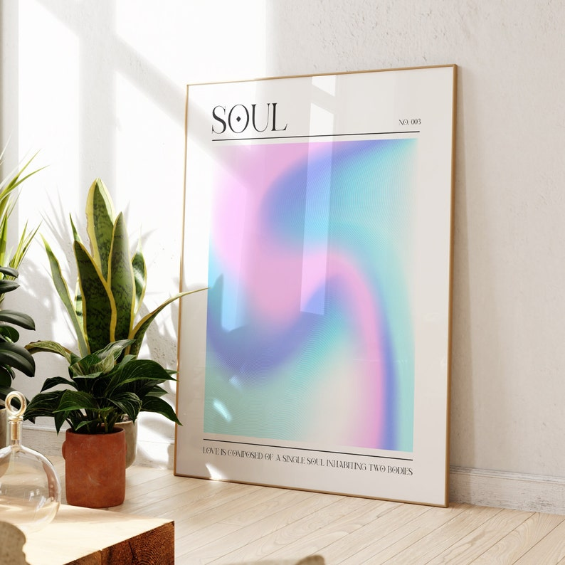 Samiredo Pink Aura Affirmation Poster Set of 3 – Soul, Mind & Love Spiritual Prints