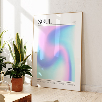 Samiredo Pink Aura Affirmation Poster Set of 3 – Soul, Mind & Love Spiritual Prints
