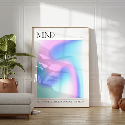 Samiredo Pink Aura Affirmation Poster Set of 3 – Soul, Mind & Love Spiritual Prints