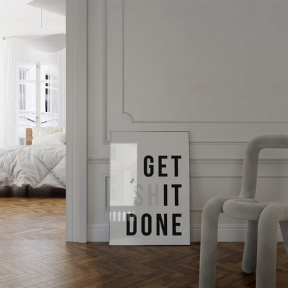 Samiredo Minimalist Focus & Motivation Prints – Hard Work Office Wall Art, Digital Download