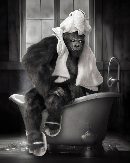 Cute Funny Animal Poster For Bathroom Wall